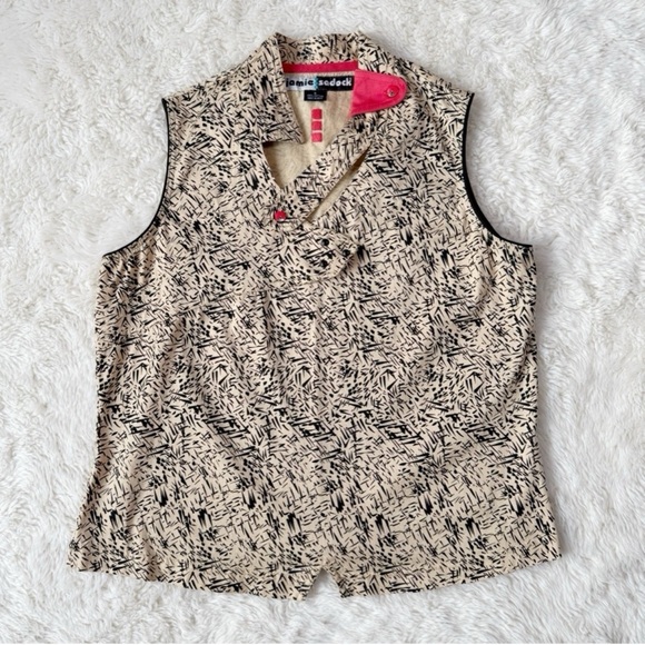 jamie sadock Tops - VTG 90s Y2K Jamie Sadock Woman Patterned Sleeveless Top SMALL Athleisure Boho